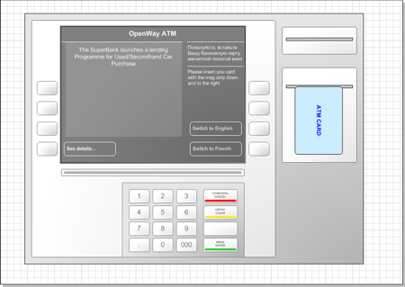 Прототип интерфейса банкомата OpenWay